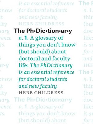 cover image of The PhDictionary